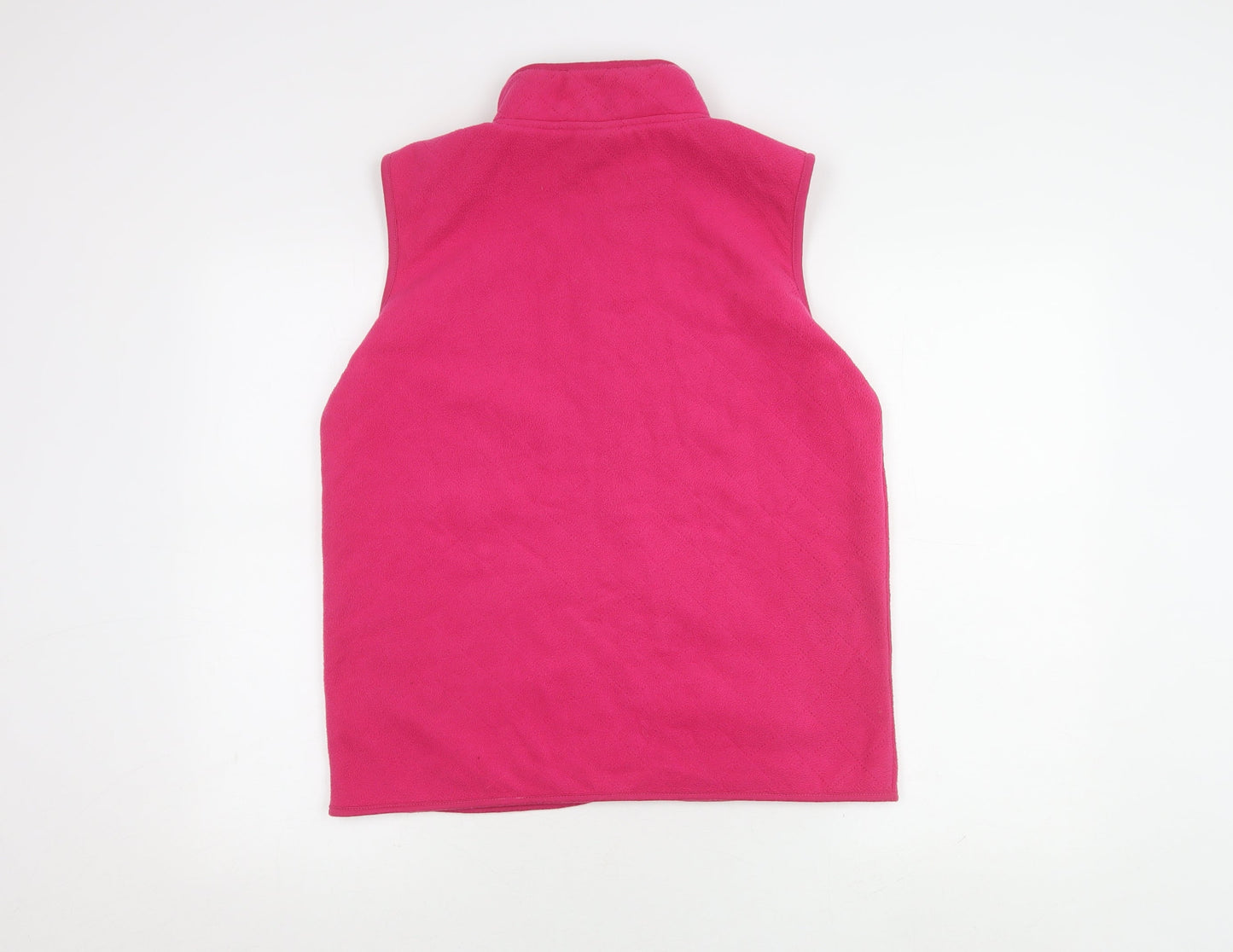 Jumper Women's Pink Sleeveless Waistcoat, Size M, Full Zip