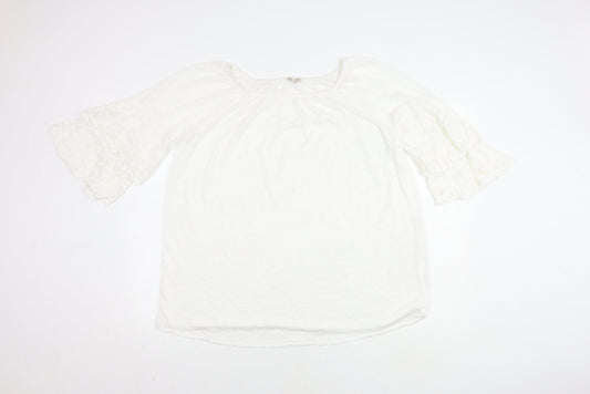 Bellambra Women's White Flared Sleeve Top XL