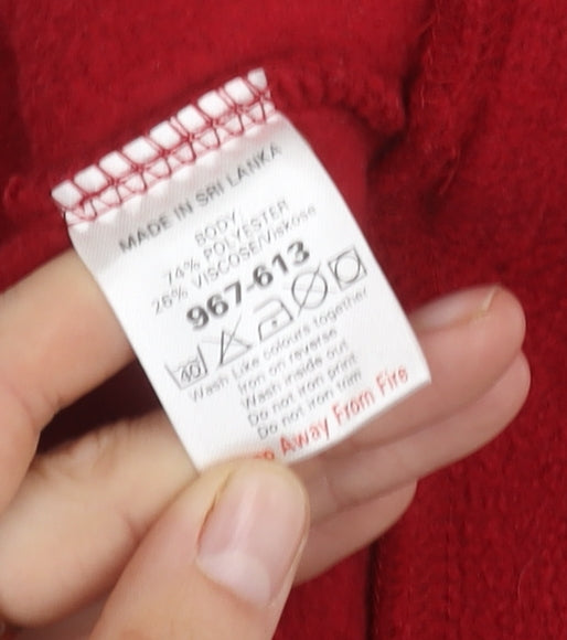 Next Women's Red Hoodie, Size 14, Pullover Style