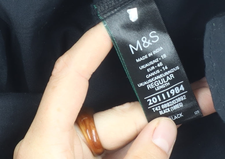 Marks and Spencer Women's Black A-Line Dress Size 18