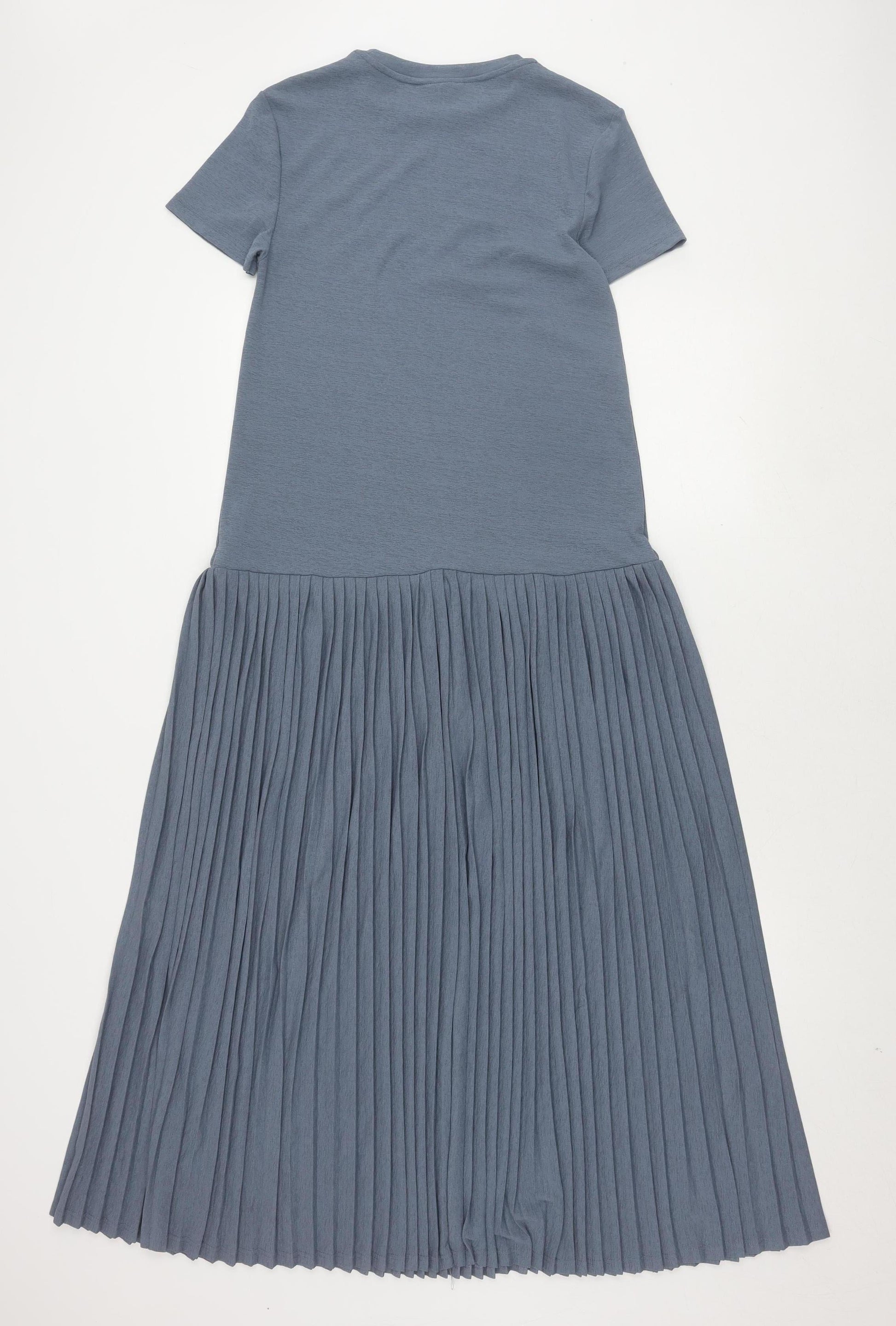 topshop pleated midi dress Topshop v neck jersey and pleated midi dress in black