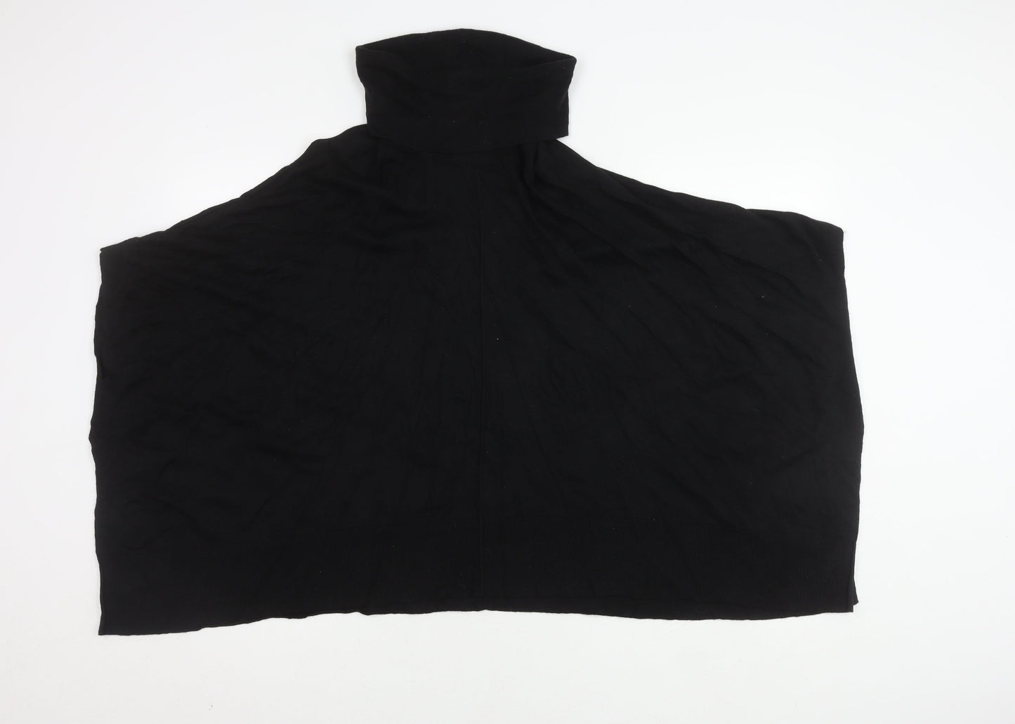 Next Women's Black High Neck Cape Jumper S