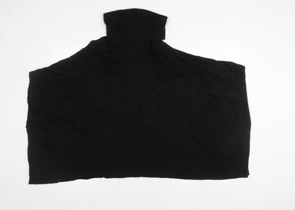 Next Women's Black High Neck Cape Jumper S