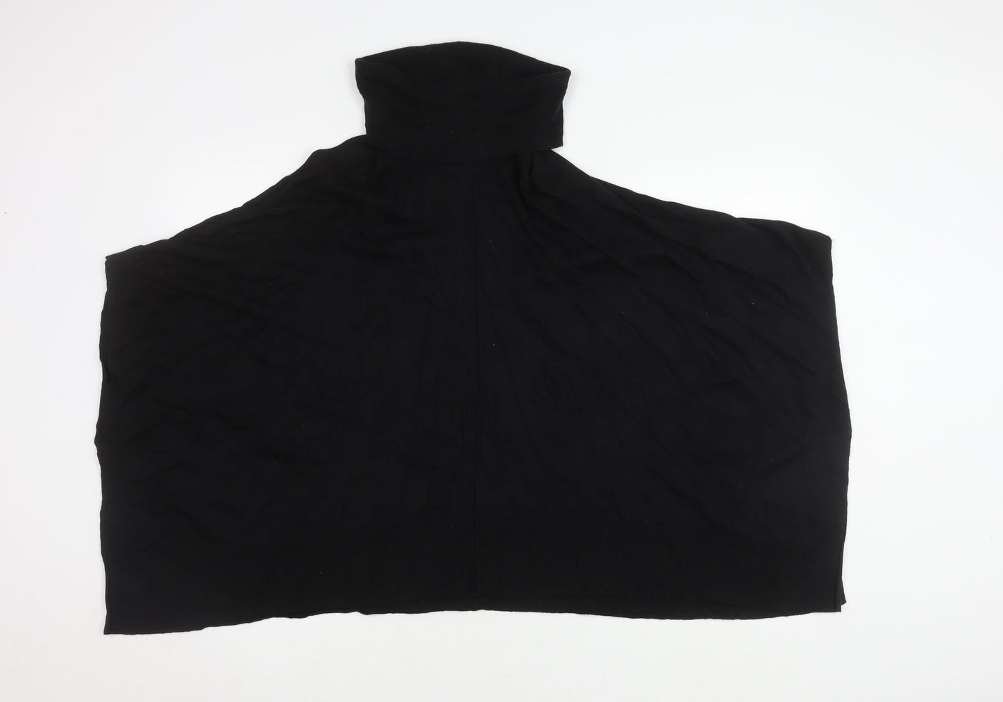 Next Women's Black High Neck Cape Jumper S
