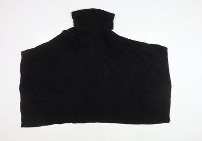 Next Women's Black High Neck Cape Jumper S