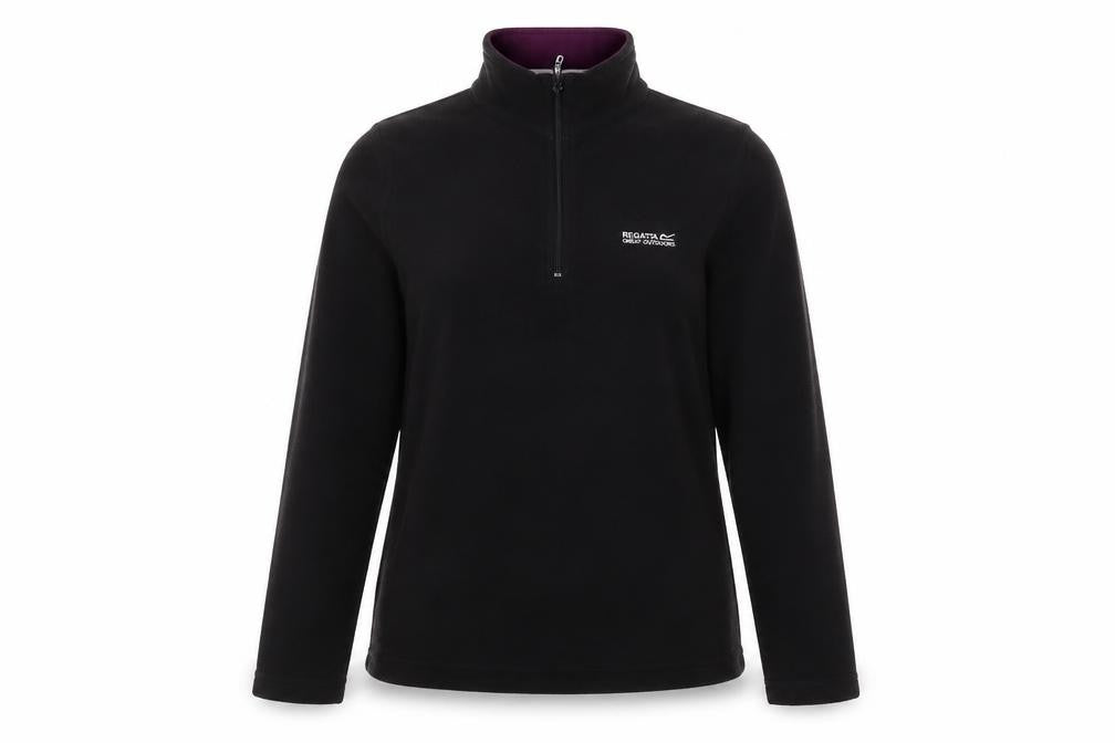 Regatta Women's Black Fleece Zip Sweatshirt Size 10