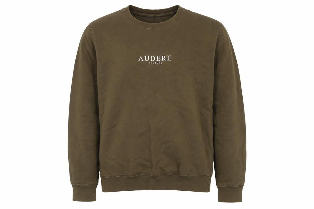Audere Men’s Brown Logo Pullover Sweatshirt, Medium