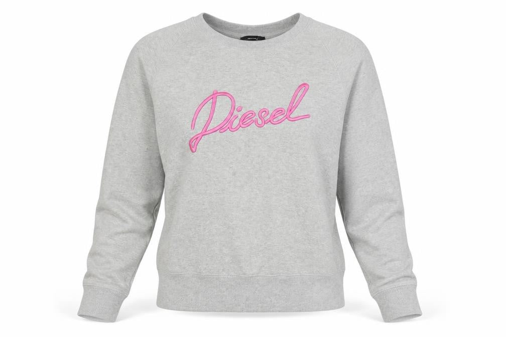 Diesel Women's Grey Pullover Sweatshirt, Size S