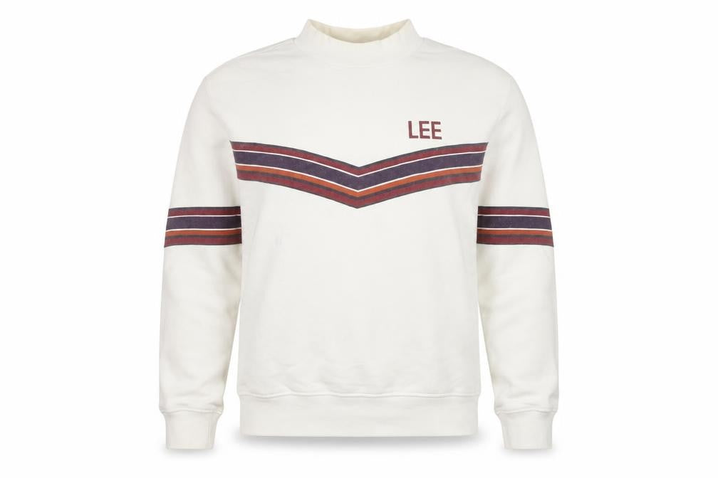 Lee Women's White Cotton Pullover Sweatshirt Size S