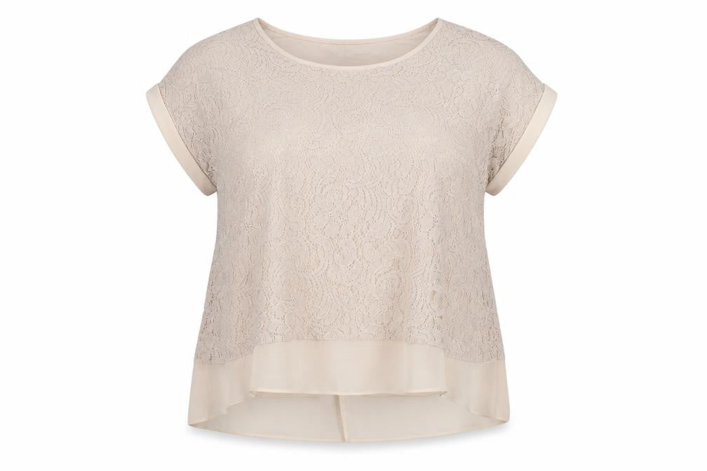 Coast Women Beige Lace Top Size 16