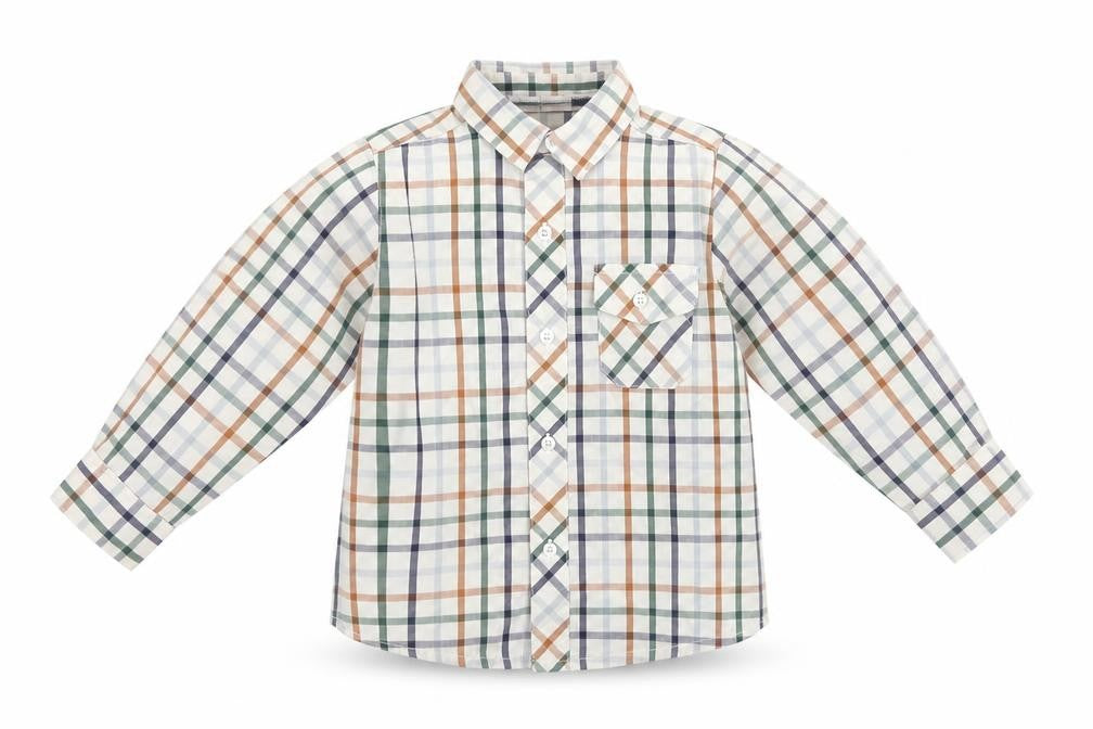 Jasper Conran Boys Multicoloured Check Button-Up Shirt 2-3Y