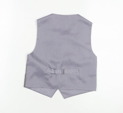 Back view of Thomas Nash boys’ grey formal waistcoat 5-6 years wedding suit