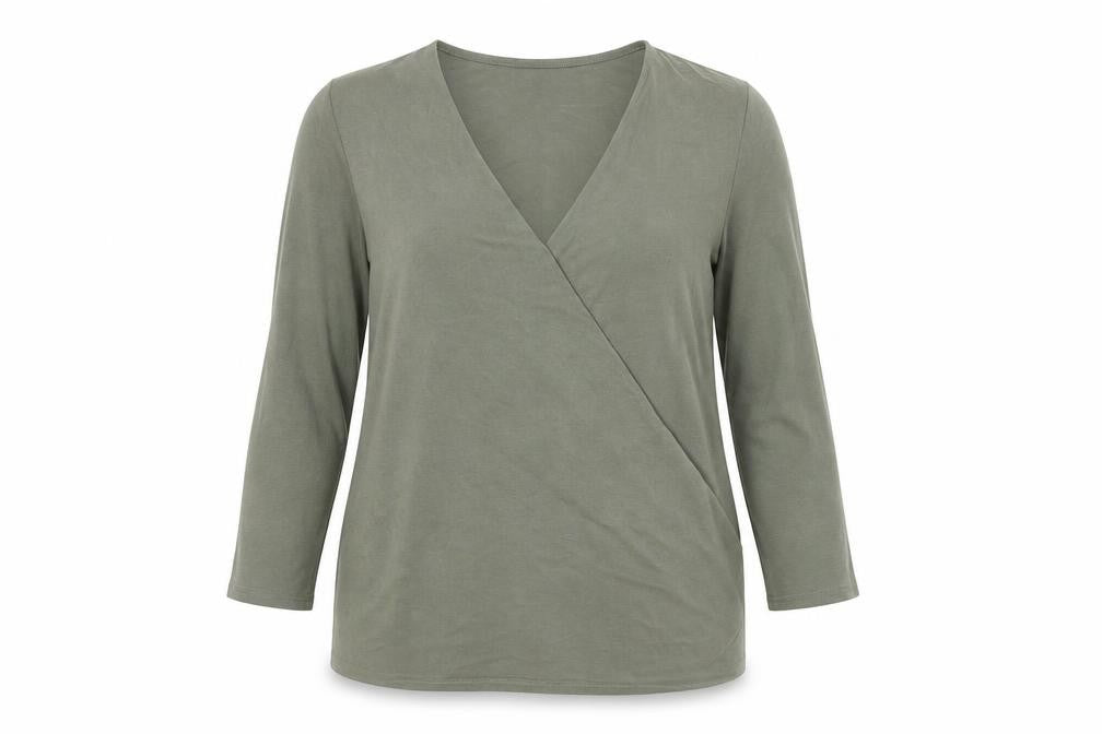 Long Tall Sally Women's Green Wrap Top - Size S