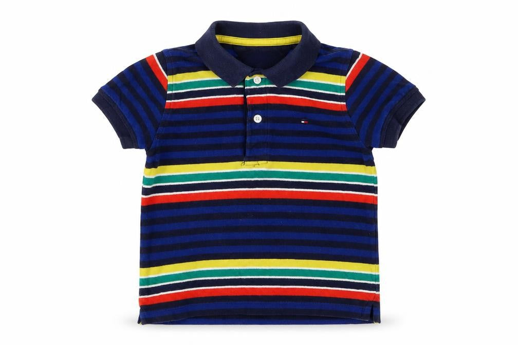 Tommy Hilfiger Boys Multicoloured Striped Polo Shirt 4 Years