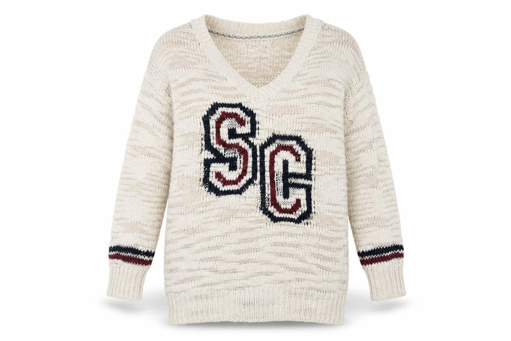 SoulCal & Co Womens Beige V-Neck Knit Pullover Jumper Size 8
