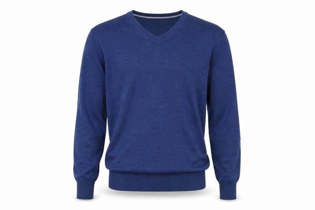 Jasper Conran Men's Blue V-Neck Pullover Jumper S