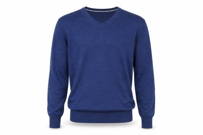 Jasper Conran Men's Blue V-Neck Pullover Jumper S