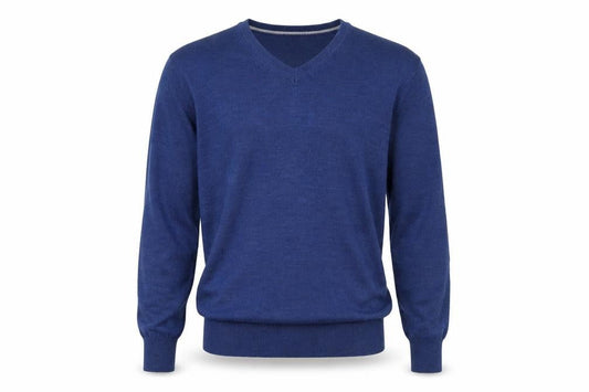 Jasper Conran Men's Blue V-Neck Pullover Jumper S