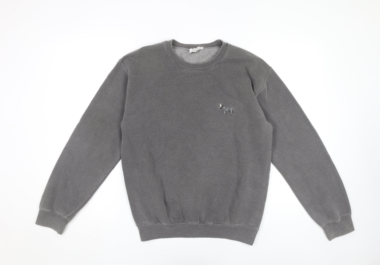 Topshop Women’s Grey Crew Neck Pullover Sweatshirt S