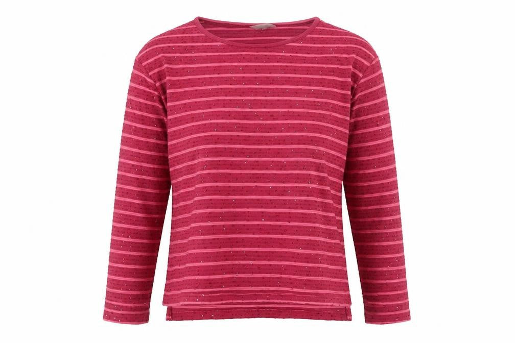 Next Red Sequin Striped Jersey Top - Size 10