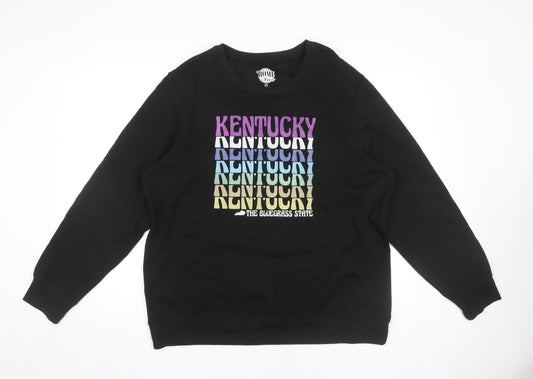 Home Free Black Women's Sweatshirt 2X Cotton/Polyester