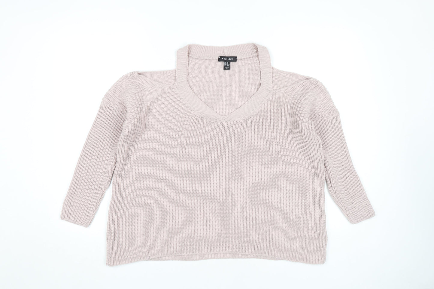 New Look Women's Beige Knitted Pullover, Size M
