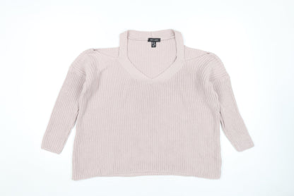 New Look Women's Beige Knitted Pullover, Size M