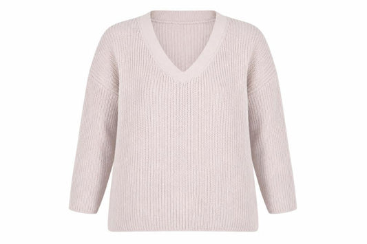 New Look Women's Beige Knitted Pullover, Size M