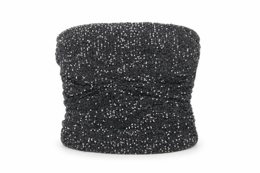 River Island Women's Black Sequin Sleeveless Top - UK 8