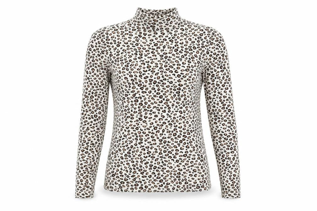 Clockhouse Women's Multicoloured Animal Print High Neck Top