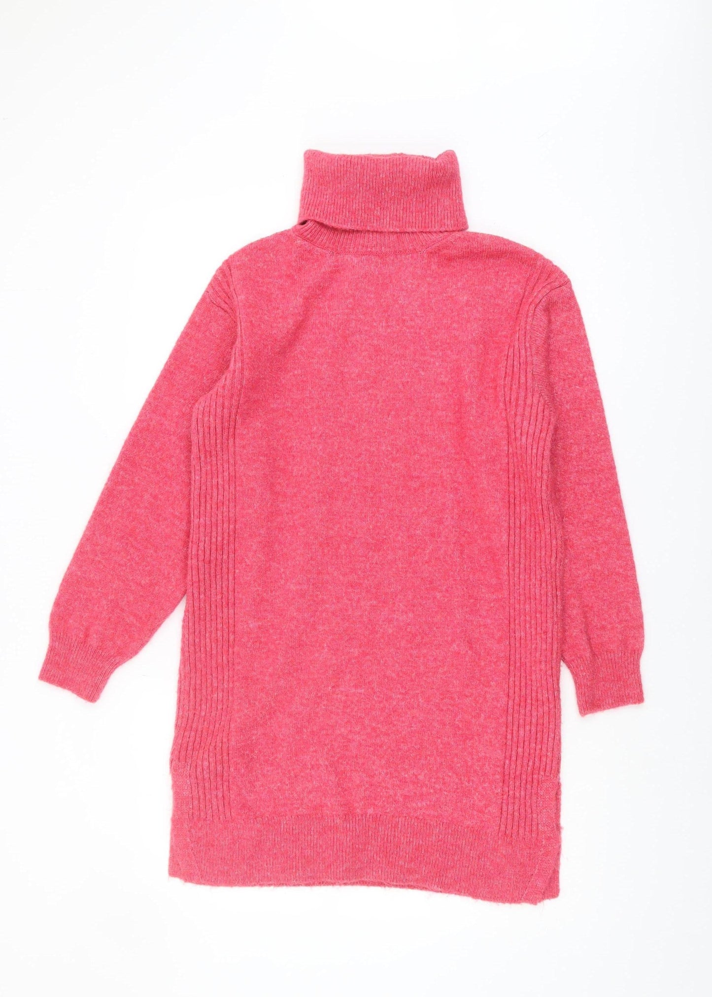 Marks and Spencer Women's Pink High Neck Pullover Jumper S
