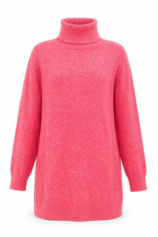 Marks & Spencer Women's Pink High Neck Pullover Jumper S