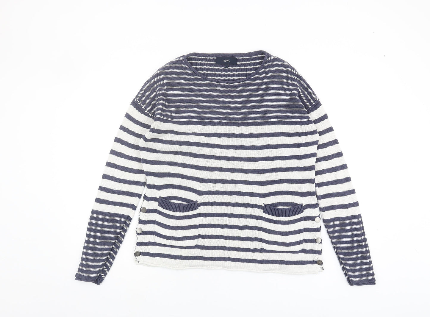 Next Women's Blue Striped Pullover Jumper Size 10