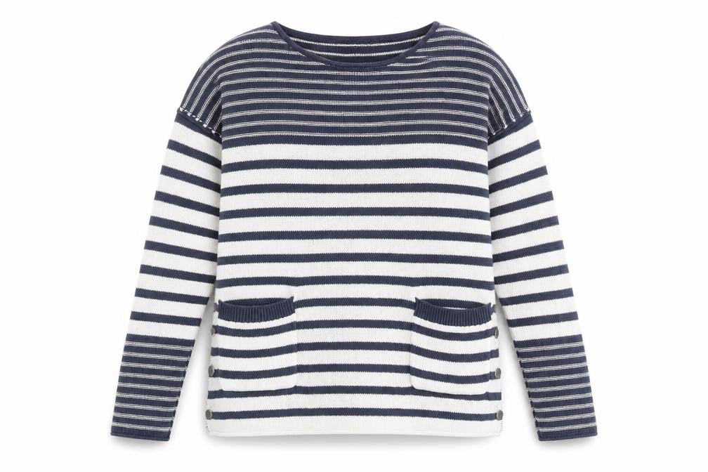 Next Women's Blue Striped Pullover Jumper Size 10