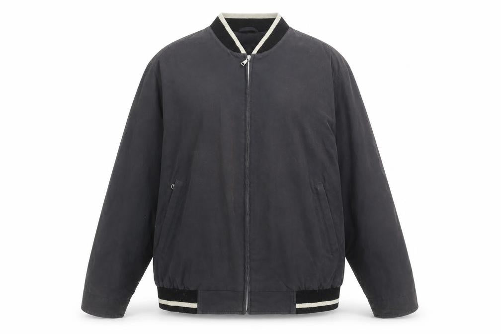 Guise Men's Black XL Bomber Jacket Zip Stand-Up Collar