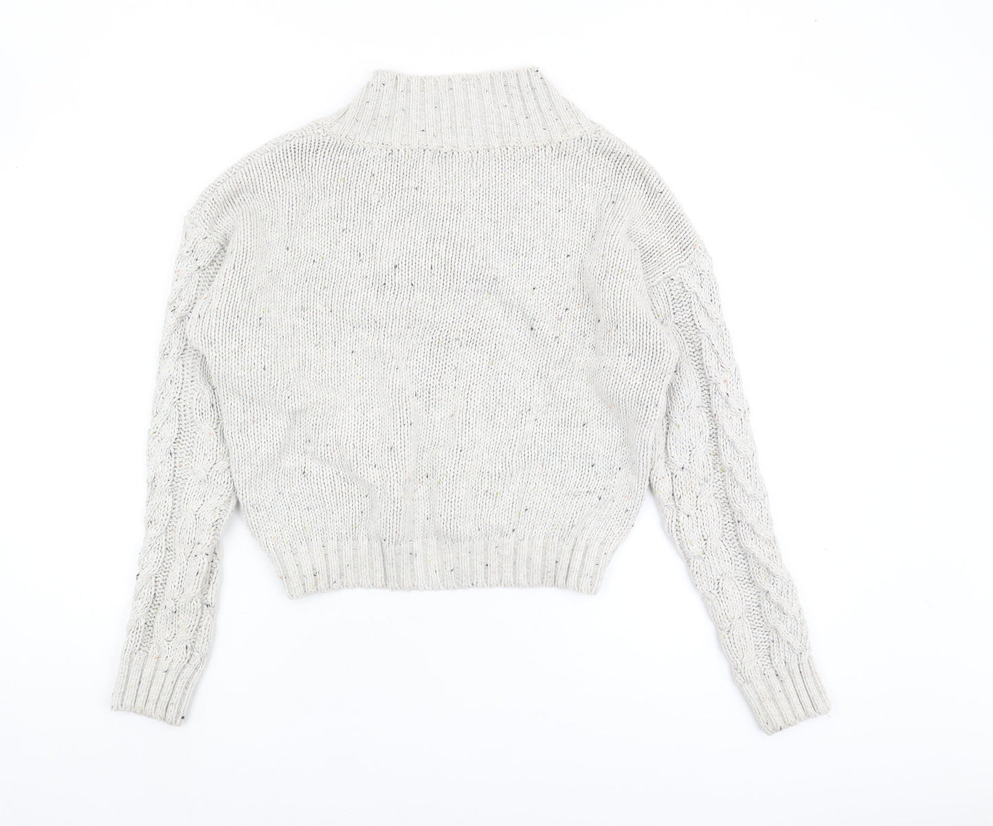 OBJECT Women's Ivory Cable-Knit Jumper M