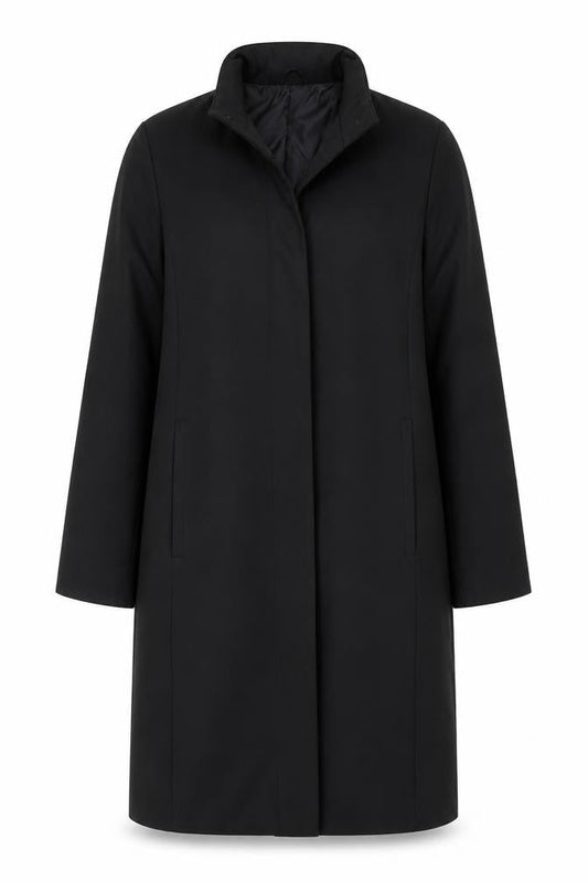 BHS Women's Black Overcoat Size 12 Regular Fit