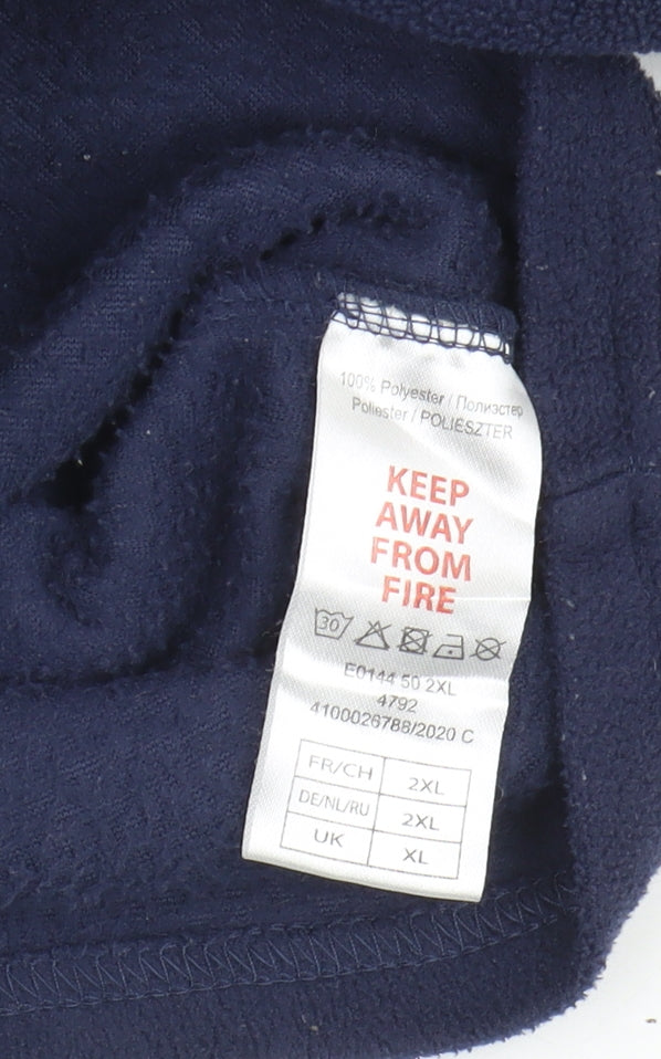 Atlas For Men Blue XL Men's 1/4 Zip Fleece Sweatshirt