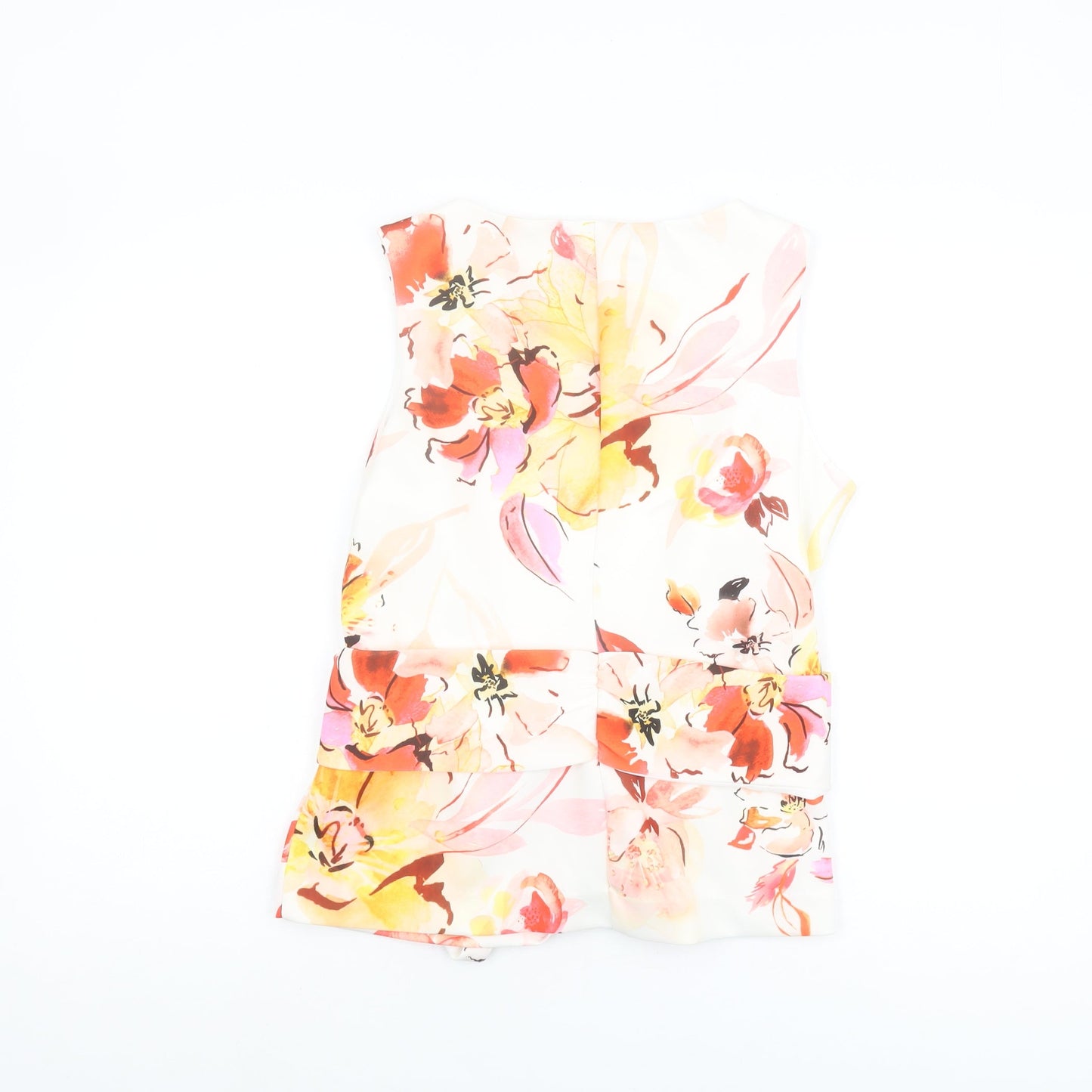 Roman Women's Floral Sleeveless Top, Size 12, Multicoloured