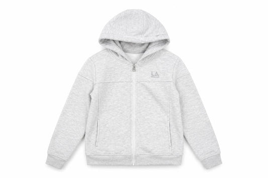 LA Gear Girls Grey Full Zip Hoodie 9-10 Years