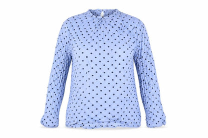 Warehouse Women's Blue Polka Dot Blouse Size 12