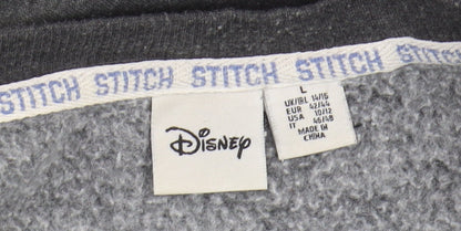Preloved Disney Unisex Grey Pullover Sweatshirt L - Detail