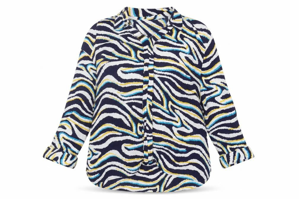 Damart Women's Multicoloured Size 22 Animal Print Blouse