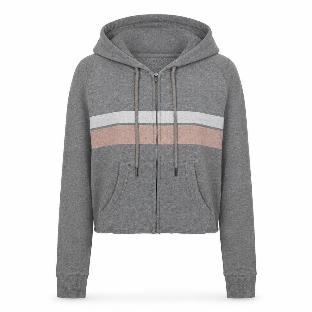 Hollister Grey Full Zip Hoodie Women XS