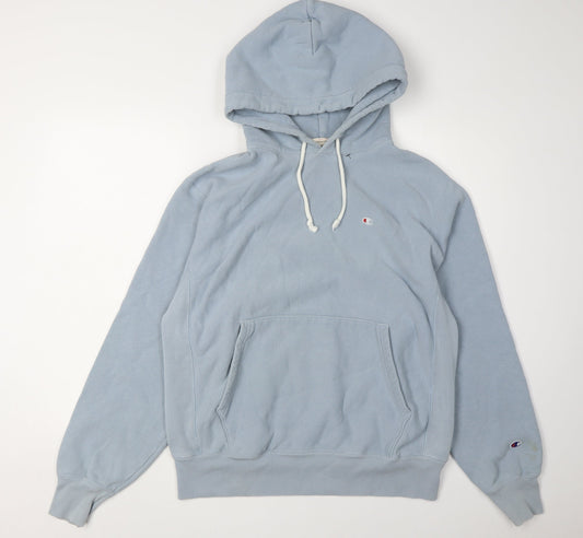 Champion Men's Blue Pullover Hoodie M - Good Condition