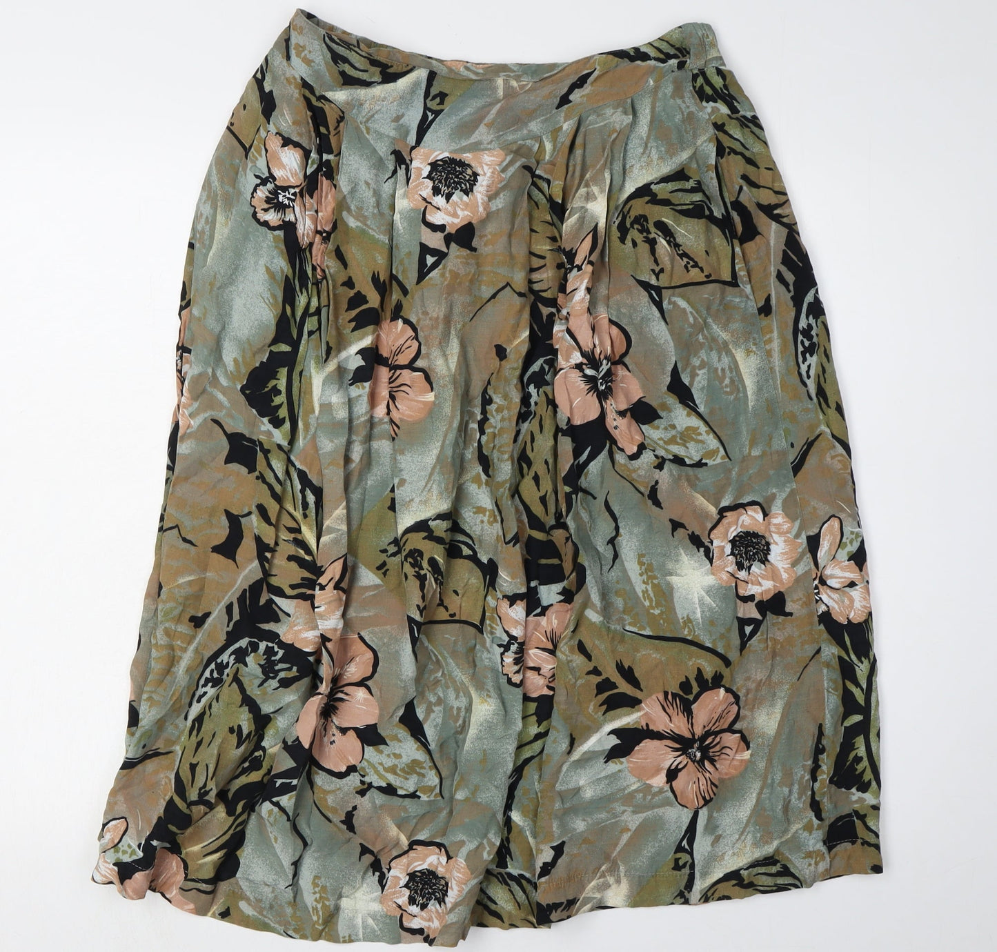 RIO Women's Multicoloured Pleated Midi Skirt Size 10