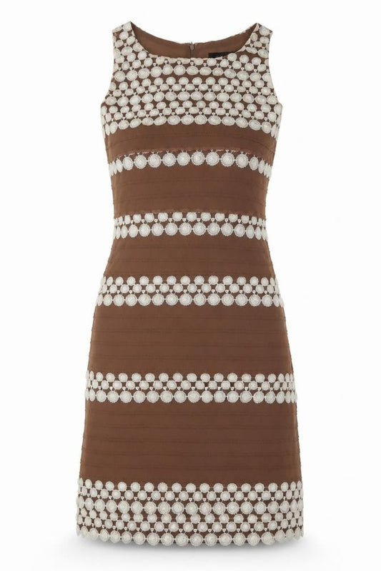 Phase Eight Women's Brown Sheath Dress Size 12