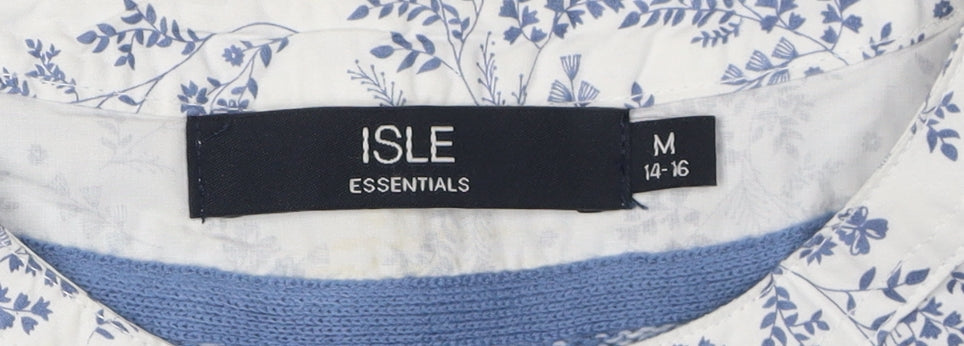 ISLE ESSENTIALS Women's Blue Pullover Jumper M