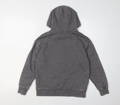 Back view of Disney girls’ grey stitch hoodie pullover 10 years