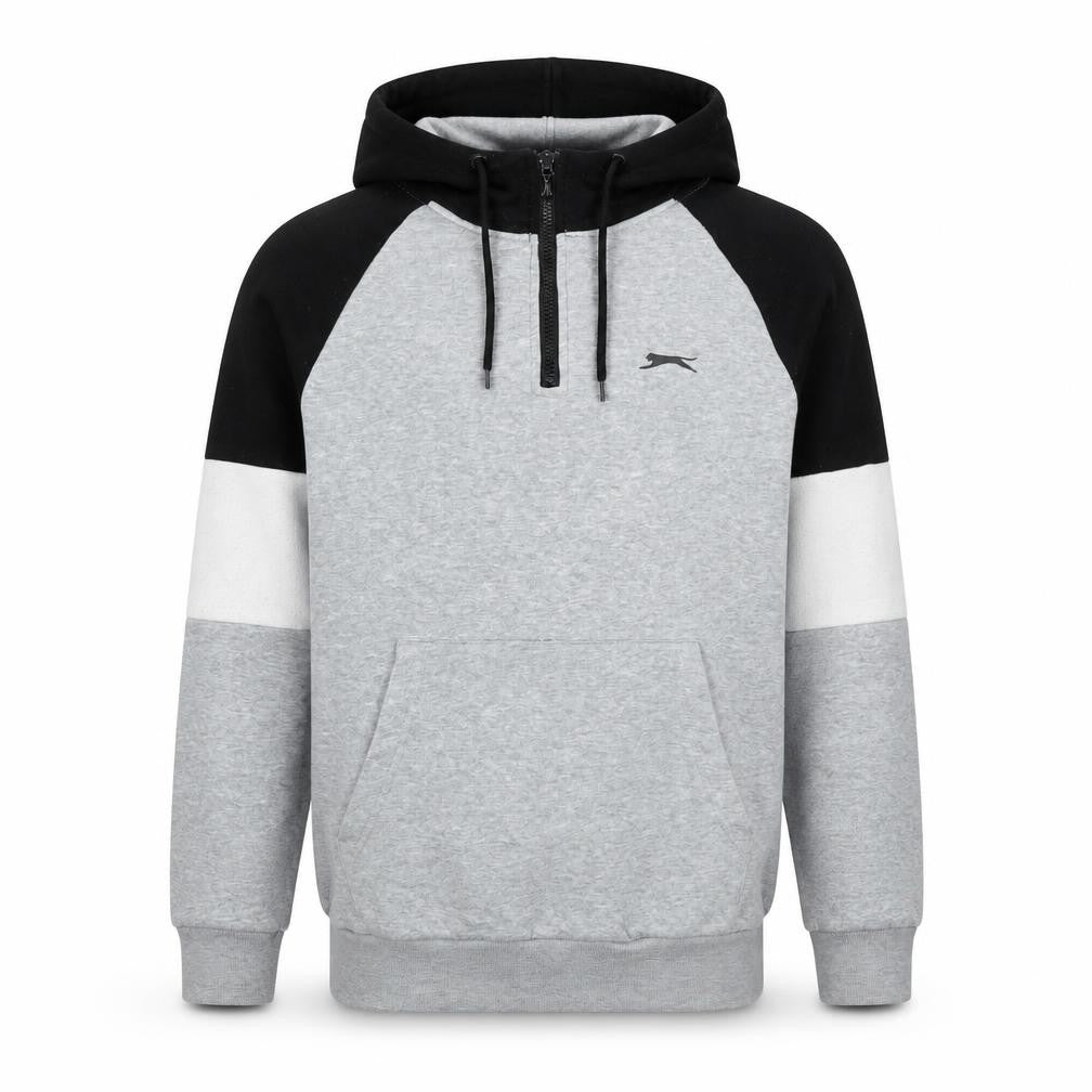 Slazenger Men's Grey Black Pullover Hoodie M